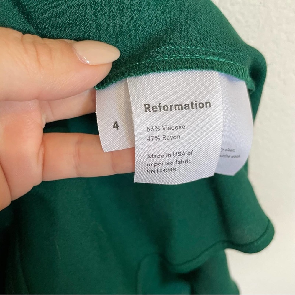 Reformation Dark Teal Midi Dress - Picture 7 of 7